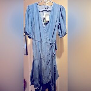 Guess-Tencil-Blue Wrap Dress-Size Small